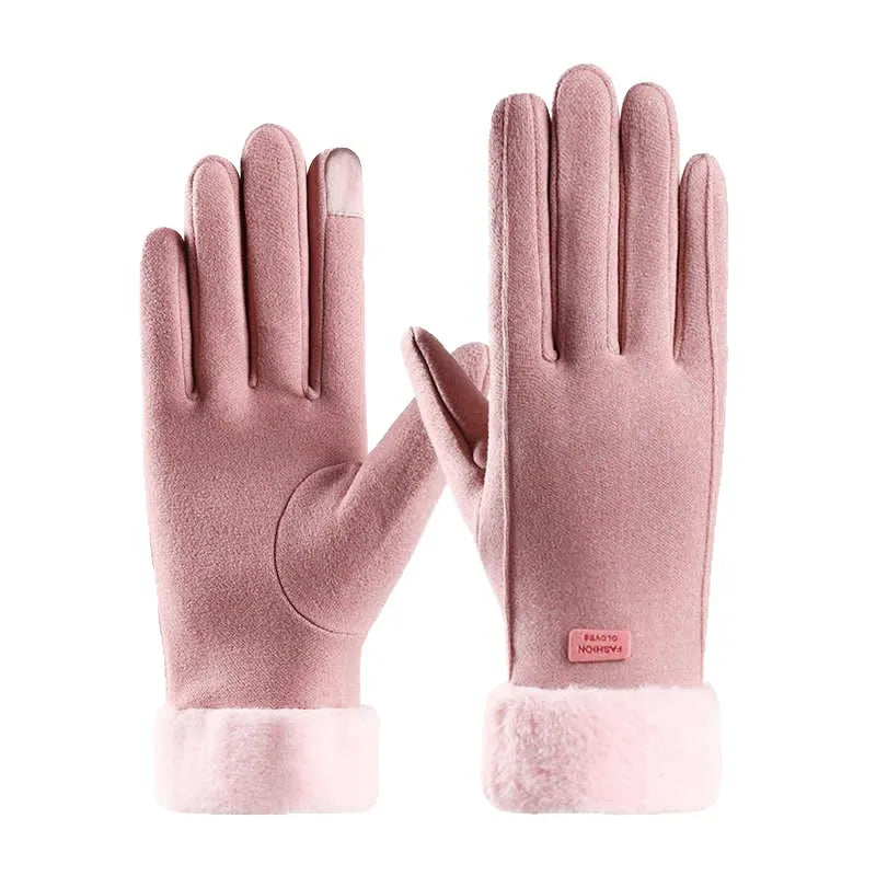 Women's Winter Warm Touchscreen Gloves, Plush Lined Thick Outdoor Leisure Protection