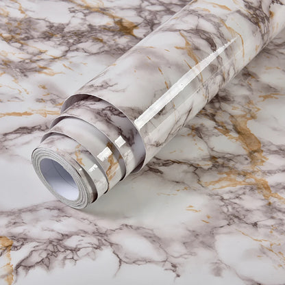 80cm Width Marble For Walls In Rolls, Vinyl Self Adhesive Waterproof Wallpaper Contact Paper, Wall Stickers Film, Kitchen Home Deco