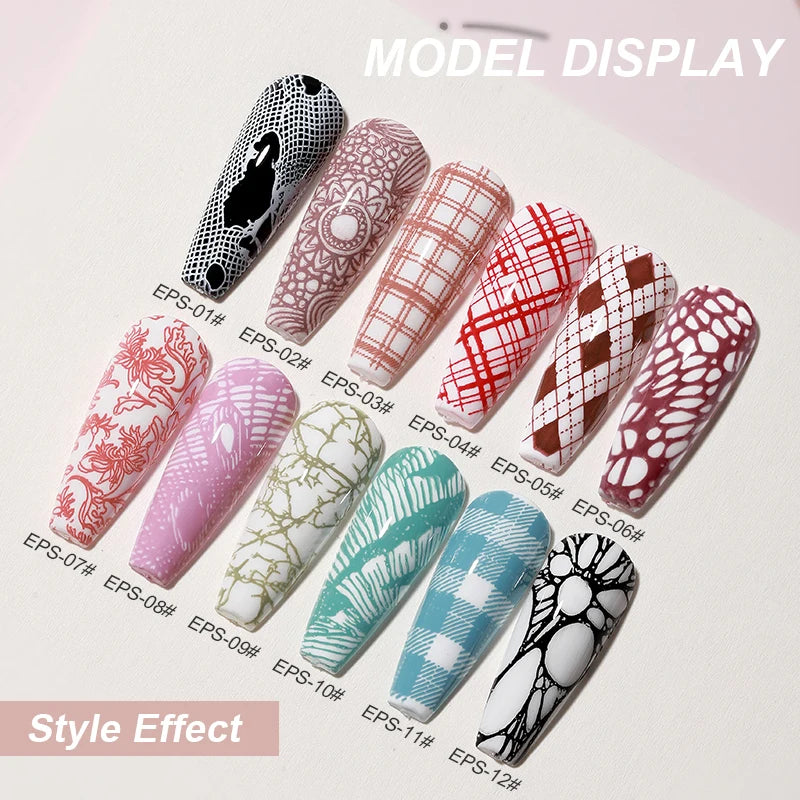 AS Esmalte de uñas de estampado de 5ml, colores, barniz de impresión de uñas para placa de estampado, lacas de impresión en blanco y negro, no kit