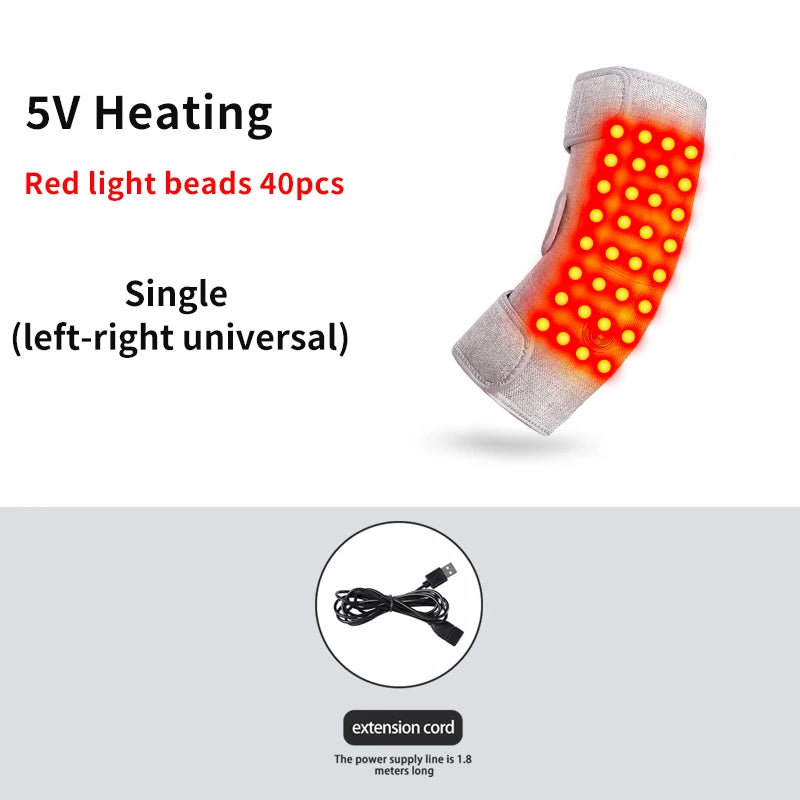 Red Light Therapy Heated Elbow Sleeve | Relieves Joint & Arm Pain, Arthritis | Heating & Massage Function Relieves Arm Numbness