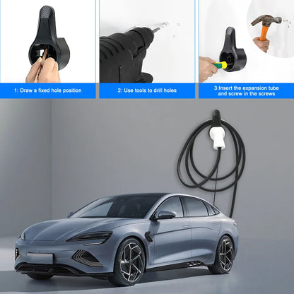 IPENGEN EV Charger Plug Holder for Electric Vehicle Type 2/Type 1/GBT Charging Cable Plug Stand Extra Protection Wallbox