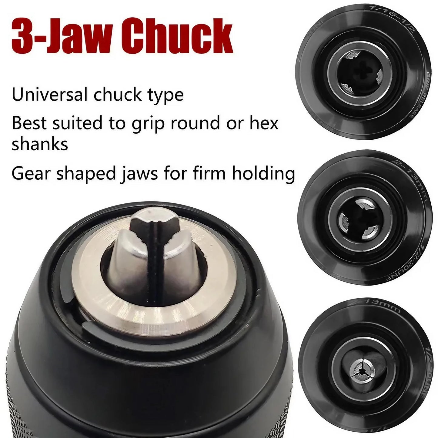 STONEGO 2 sizes 1 Set 2-13mm/1.5-10mm Drill Chuck Drill Adapter 3/8-24UNF Changed Impact Wrench Into Electric Drill Tools
