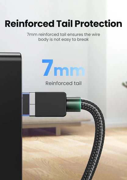 UGREEN CAT 8 Ethernet Cable High Speed Braided 40Gbps 2000Mhz Network LAN Cord RJ45 Shielded Indoor for Router PC PS5 Modem Xbox