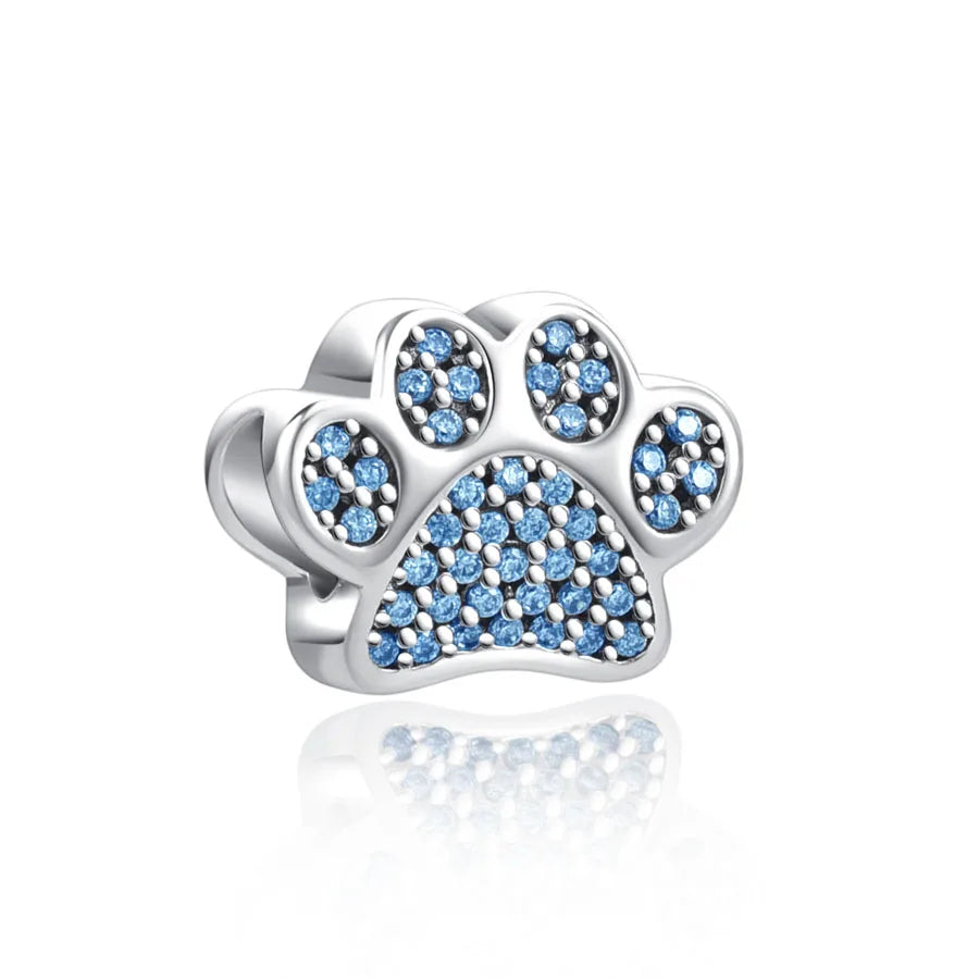Nuevo colgante de plata 925 compatible con pulsera original, joyas para mujer, serie azul, colgante de pulpo, delfín, búho, camaleón