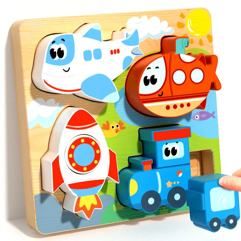 Juguetes Montessori de madera para niños de 1, 2 y 3 años, juegos de combinación de formas de números y alfabetos, juguetes educativos tempranos para niños.