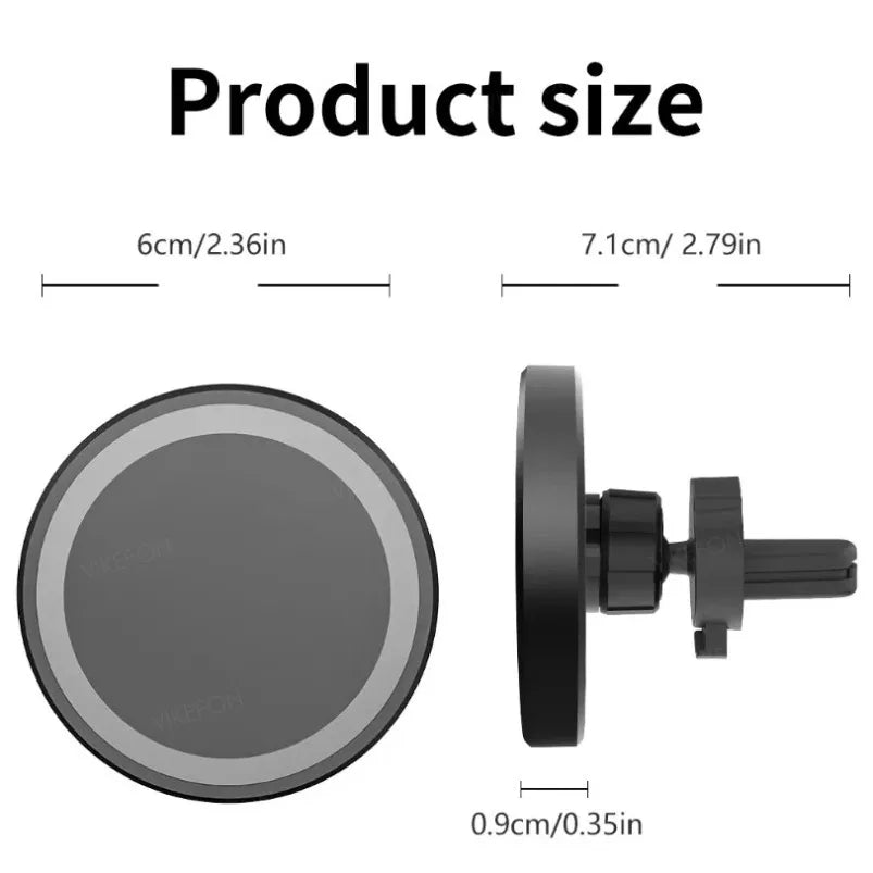 Car Magnetic Air Vent Phone Holder  Wireless Charger Stand For Magsafe iPhone 16 15 14 13 12 Pro Max Cell Fast Charging Station