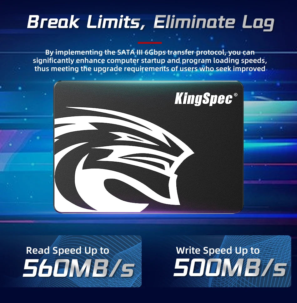 KingSpec SATA SSD Hard Drive 128gb 256gb 512gb 1TB 2TB 480gb 960gb SATA3 Disks Laptop Internal Hard Drive HDD Hard Disk for PC