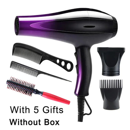 High-Power Ionic Hair Dryer, Fast Heating and Hot/Cold 9 Gears Adjustment Home Professional Hair dryer, Blow Dryer with Accessories