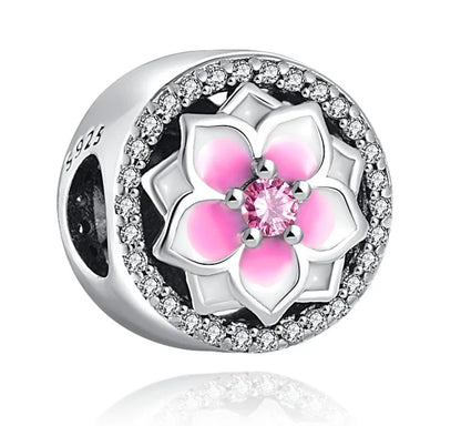 Hot Selling 925 Silver Pink Cake, Dog Paw, Luggage, Cup Bead Pendant Suitable for European Original Bracelet DIY Exquisite Jewelry