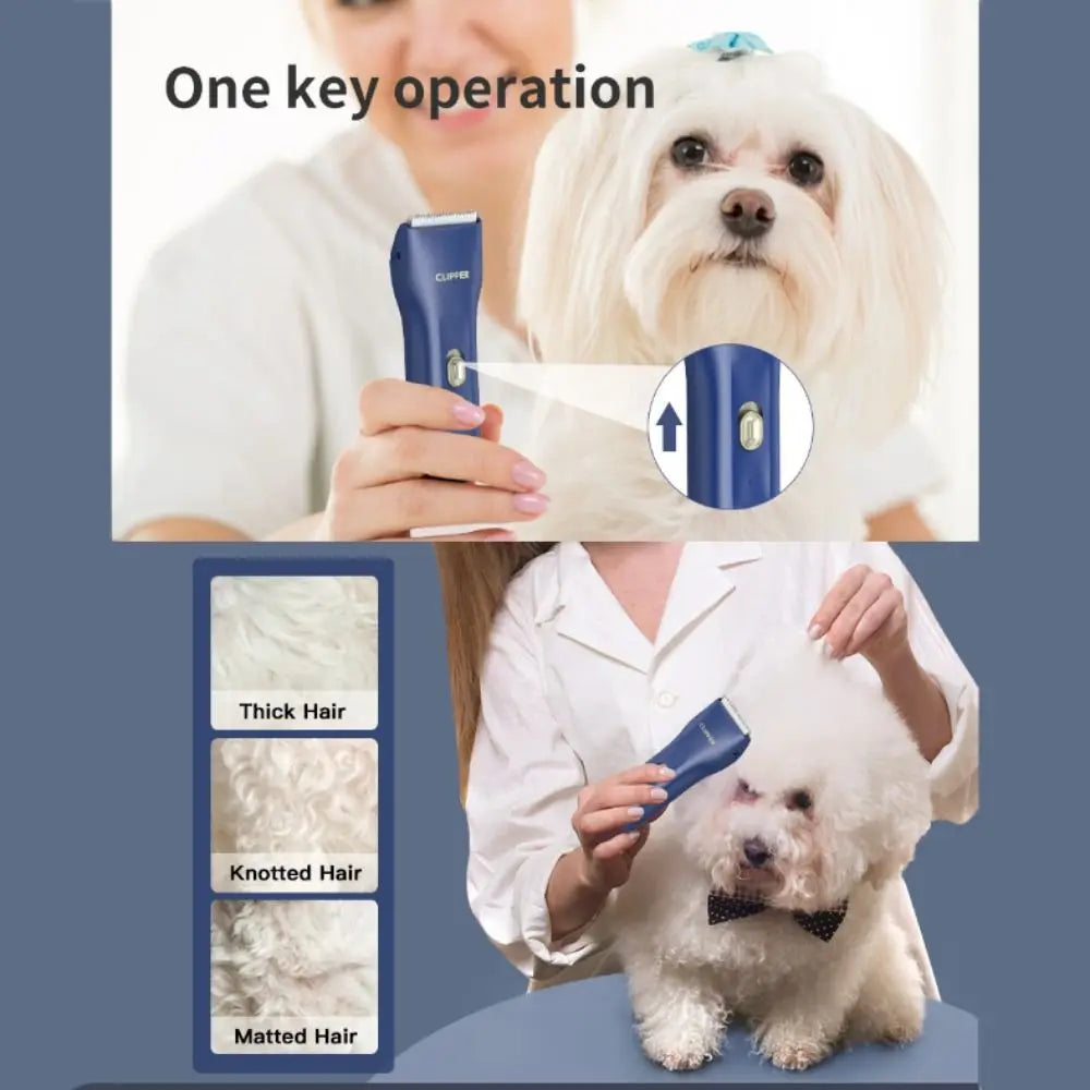 Professional Pet Electric Hair Clippers Waterproof USB Charging Dog Hair Clipper Silent Cat Grooming Clippers for Cats and Dogs