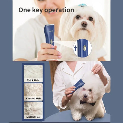 Professional Pet Electric Hair Clippers Waterproof USB Charging Dog Hair Clipper Silent Cat Grooming Clippers for Cats and Dogs