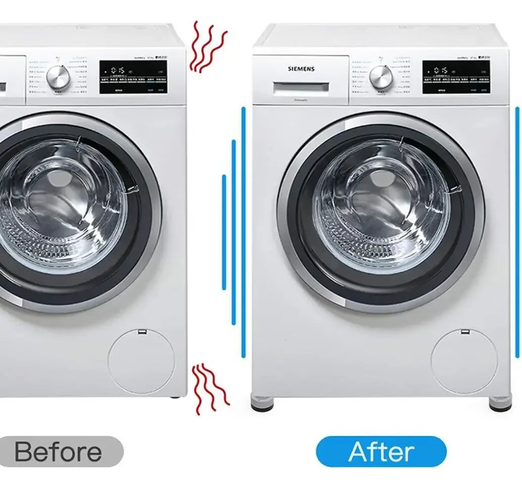 4Pcs, Anti Vibration Feet Pads, Rubber Legs, Slipstop, Silent Skid Raiser Mat for Washing Machine, Support Dampers, Stand Accessories