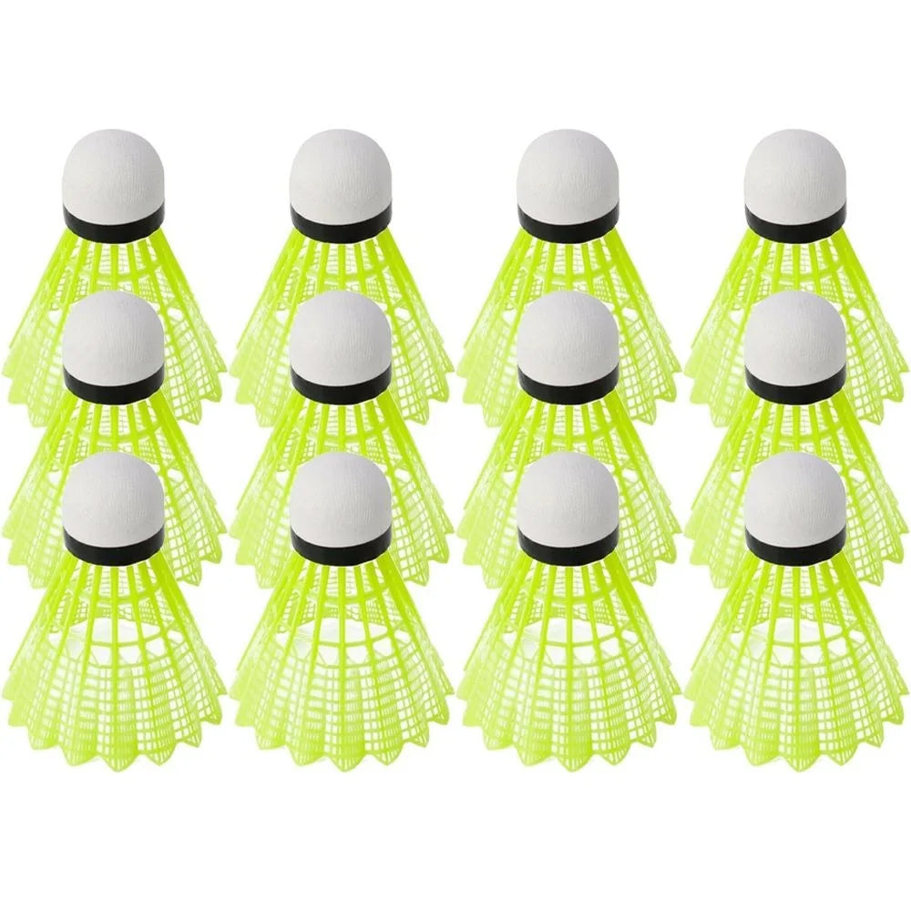 Nylon Badminton Shuttlecocks with Great Stability Durability, Indoor Outdoor Sports Training Balls