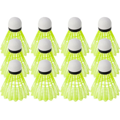Nylon Badminton Shuttlecocks with Great Stability Durability, Indoor Outdoor Sports Training Balls