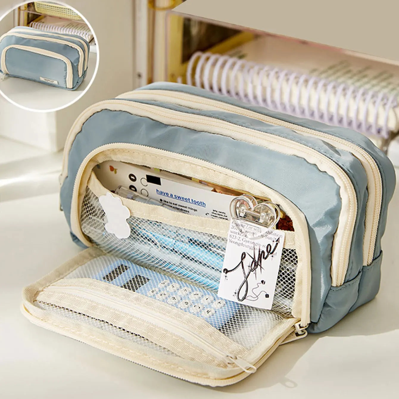 Large Capacity Pencil Case, Handheld Pen Pouch, Portable Cosmetic Bag, Gift for Office, School, Teen Girl, Boy, Men, Women, Adult