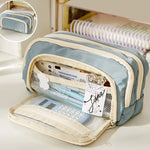 Large Capacity Pencil Case, Handheld Pen Pouch, Portable Cosmetic Bag, Gift for Office, School, Teen Girl, Boy, Men, Women, Adult