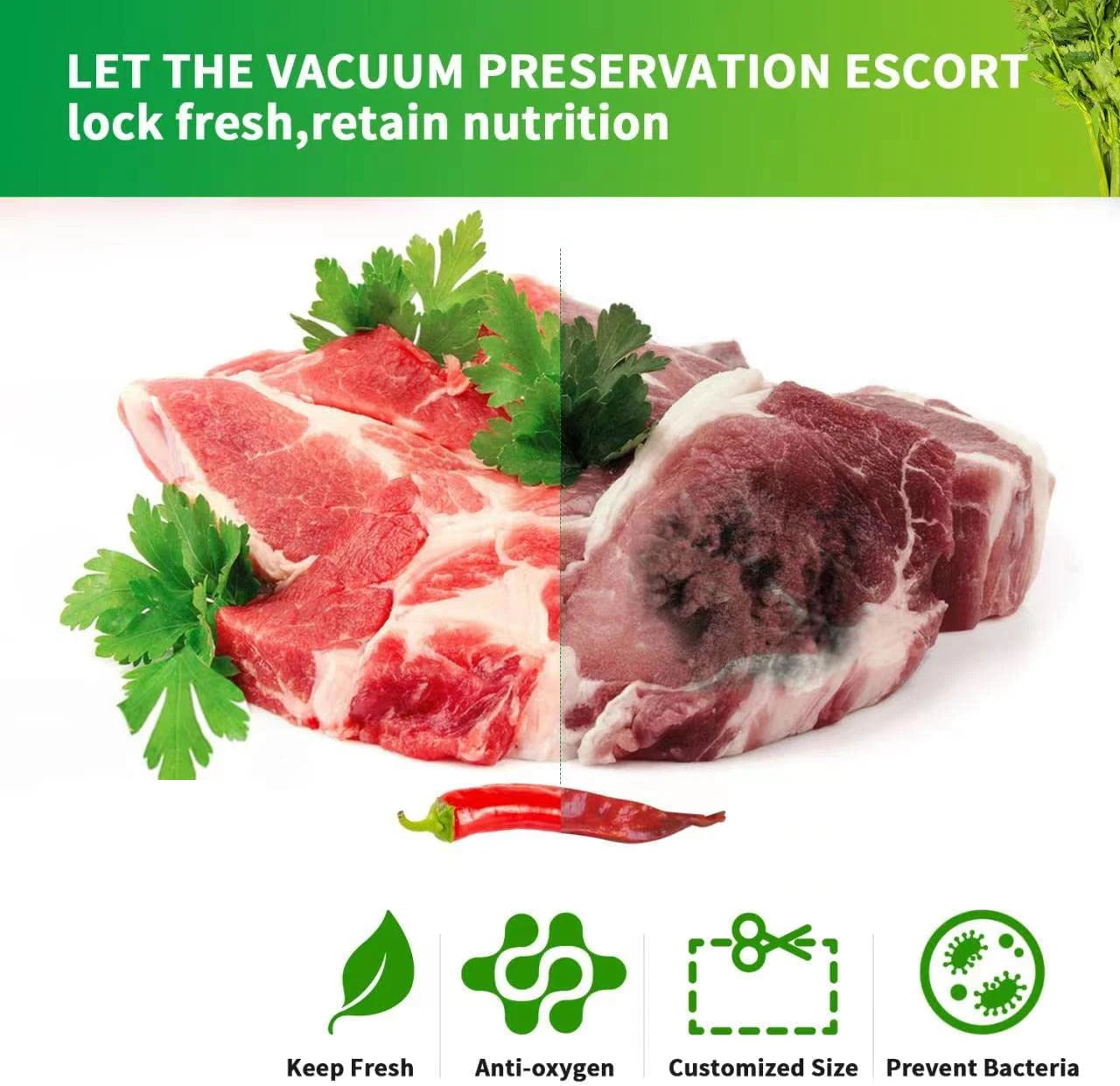 Vacuum bags for food Vacuum Sealer Storage Bags 12/15/17/20/22//25/28cm For Vacuum packing Sealer