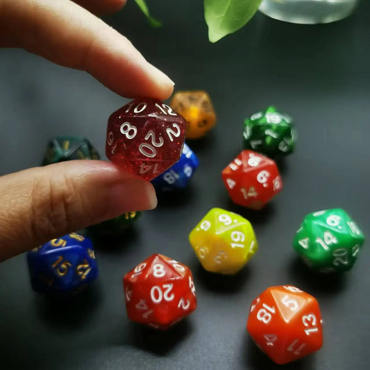 D12 12-Sided DND Dice Transparent Acrylic 12-Sided Dice Set Polyhedral TRPG, MtG, RPG, Dice for DND or CoC Game, 10 Pieces per Set