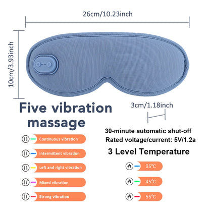 USB Charging Hot Compress Eye Mask for Dry Eye Relief, Heated Massage Steam Eyemask with Remote Control for Office and Sleeping Use