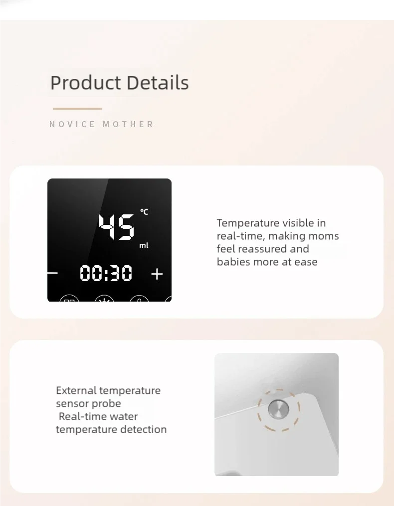 TINSOL Smart Milk Warmer Baby Bottle Thermos Multi-functional Quick Baby Products Breastmilk Warmer Bottle Sterilizer