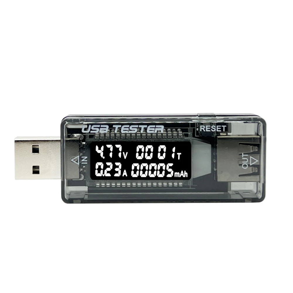 USB Tester, Current Voltage Charger Capacity Tester, Volt Current Voltage Meter, Time Display, Mobile Power Detector, Battery Test
