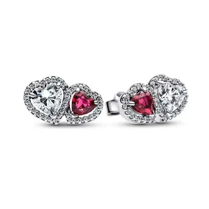New 925 Silver bow Heart-shaped Ring Necklace Suitable for Valentine's Day,Holiday Gifts for Women DIY High-end ,Fashion Jewelry