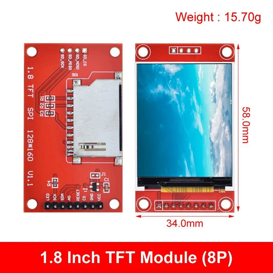 1.44/1.77/1.8/2.2/2.4/2.8 Inch TFT Color Screen LCD Display Module Driver ST7735 ST7789V ILI9225 ILI9341 SPI Interface 240*320
