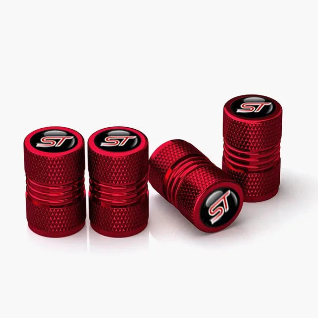 4Pcs/set High Quality Car Valve Caps Stem Case Covers For ST Line Accessories Wheel Valve Dust Caps Tyre Rim Stem Cover For Ford