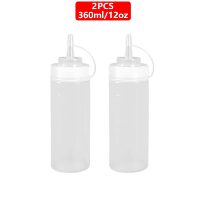 Squeeze Condiment Bottles with On Cap Squeeze Sauce Bottles Olive Oil Bottles Ketchup Mustard Dispensers Kitchen Accessories