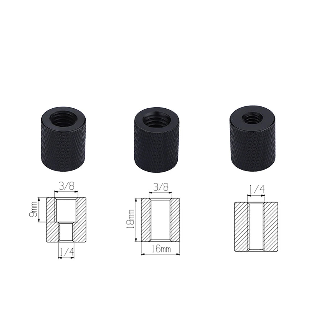 1x 1/4 Inch Thread Hole Female to Female 3/8 M4 M5 M6 M8 Mount Adapter Screw Nut DSLR Cameras Tripod Rig Flash Light Accessories