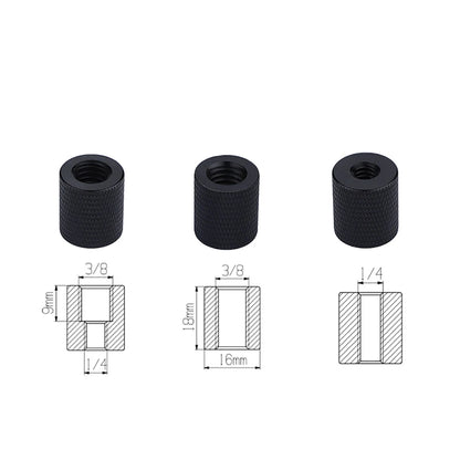 1x 1/4 Inch Thread Hole Female to Female 3/8 M4 M5 M6 M8 Mount Adapter Screw Nut DSLR Cameras Tripod Rig Flash Light Accessories