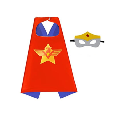 4 Sets Superhero Capes and Masks for 3-10 Year Old Girls, Gifts, Cartoon Dress-Up Costumes, Party Supplies, Easter, Halloween Cloak