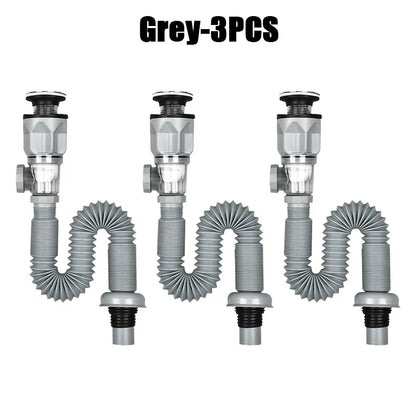 Universal Bathroom Washbasin Anti Blockage Drain Pipe Flexible Stretchable Deodorant Strainer Pipeline Accessories