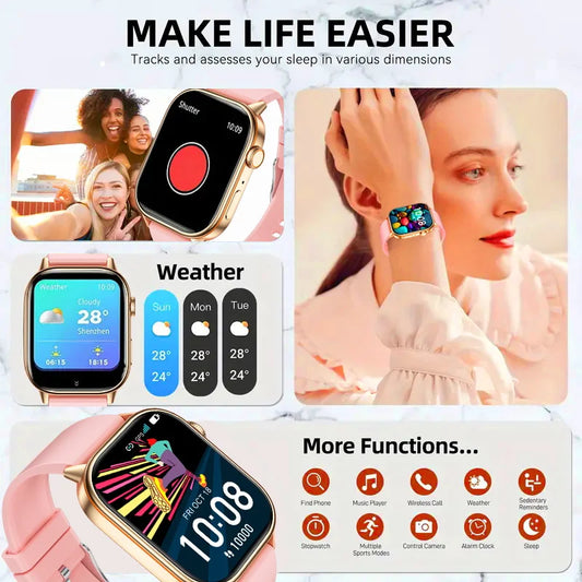 NEW Fashion Built-in 6 Stars GPS Position Smart Watch, Women 2.01'' AMOLED HD Screen IP68 Waterproof Sport  Bracelets For Ladies