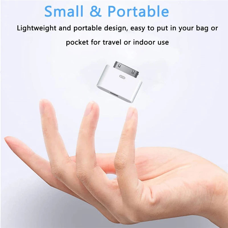 8-Pin Male to 30-Pin Female Charging Sync Lighting to 30-Pin Adapter for iPhone 4 4S iPad 2 3 iPod Touch Charger Cable Converter