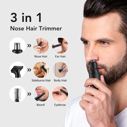 Electric Nose Hair Trimmer For Men Women, High Speed Motor Hair Remover, Lips Eyebrows Razor R Type Cutter Head Trimmer for Nose