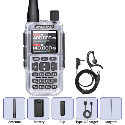 BAOFENG MINI 5 Walkie Talkie Batería 2200mAh Programación Bluetooth por APP Doble PTT Largo Alcance Nuevo Modelo UV-5R MINI Radioaficionado