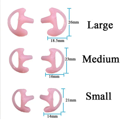 3-Pair Ear Mold Earbud Replacement Soft Silicone Earmould Earplug S/M/L Size for Walkie Talkie Radio Acoustic Earpieces Headsets