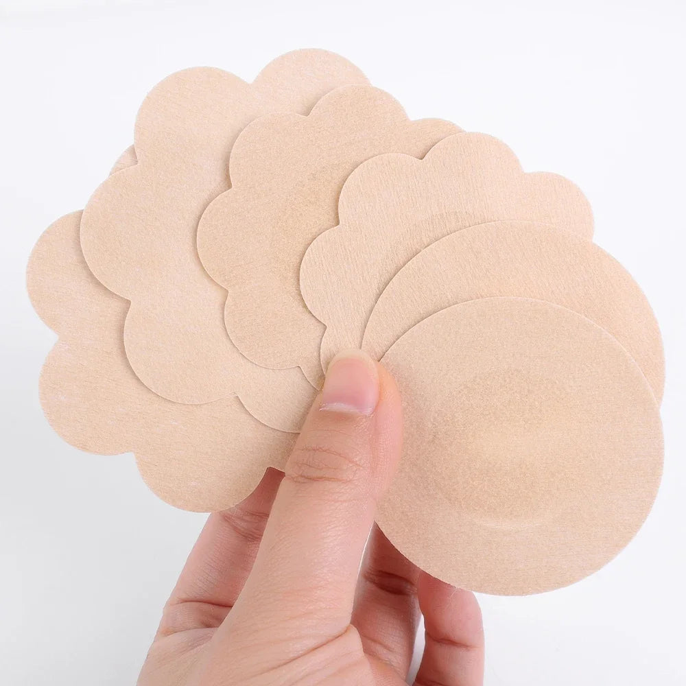 10-200Pcs, Nipple Cover Stickers, Women Breast Lift Tape Pasties, Invisible Self-Adhesive Disposable Bra Padding, Chest Paste Patch