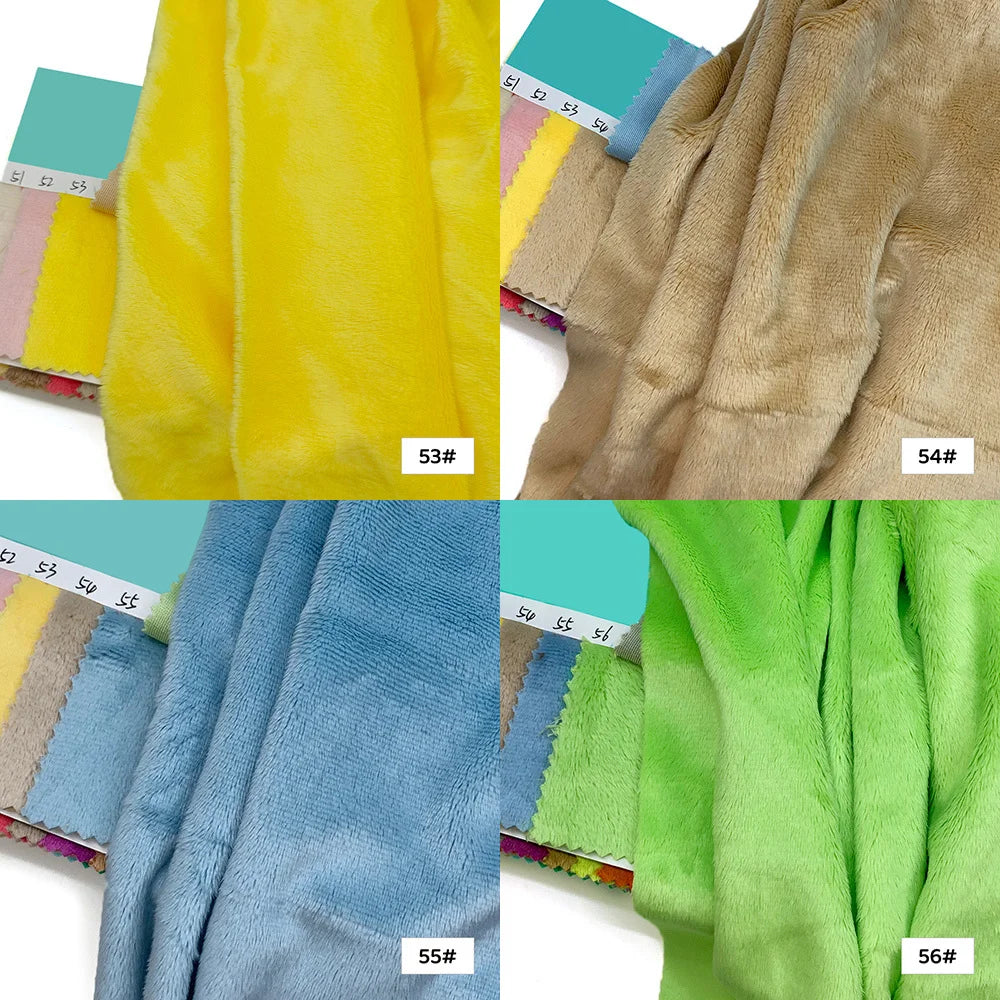 45x50cm 34~66# Plush Fabric For Sewing 5mm Pile Length 100 Polyester Hair Material For Popular Cotton Dolls DIY Handmade Fabric