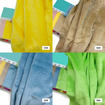 45x50cm 34~66# Plush Fabric For Sewing 5mm Pile Length 100 Polyester Hair Material For Popular Cotton Dolls DIY Handmade Fabric
