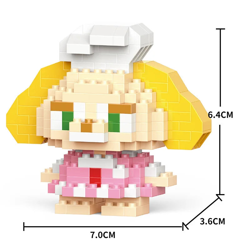 Cartoon Cool Rice Building Blocks Animal Dolls Educational Assembled Toys Ornaments Small Particles Children's Birthday Gifts