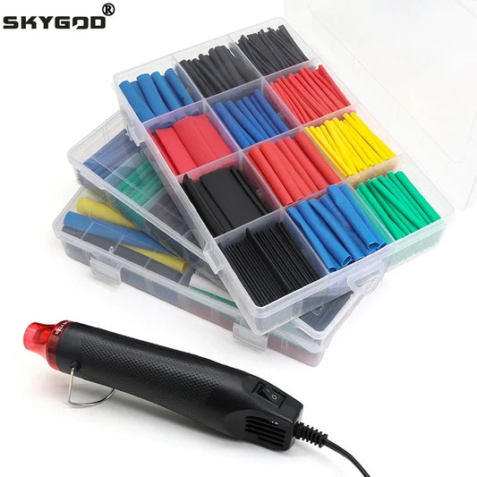 102-750pcs 2:1 Heat-Resistant Tube Heat Shrink Wrapping Kit Assorted Wire Cable Insulation Sleeving 3:1 Heat Shrink Tube Set