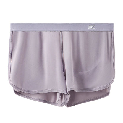 1Pcs/2Pcs/3Pcs, Cool and Breathable Men's Ice Silk Casual Shorts, Open Side  for Summer, Homewear, Arrow Shorts
