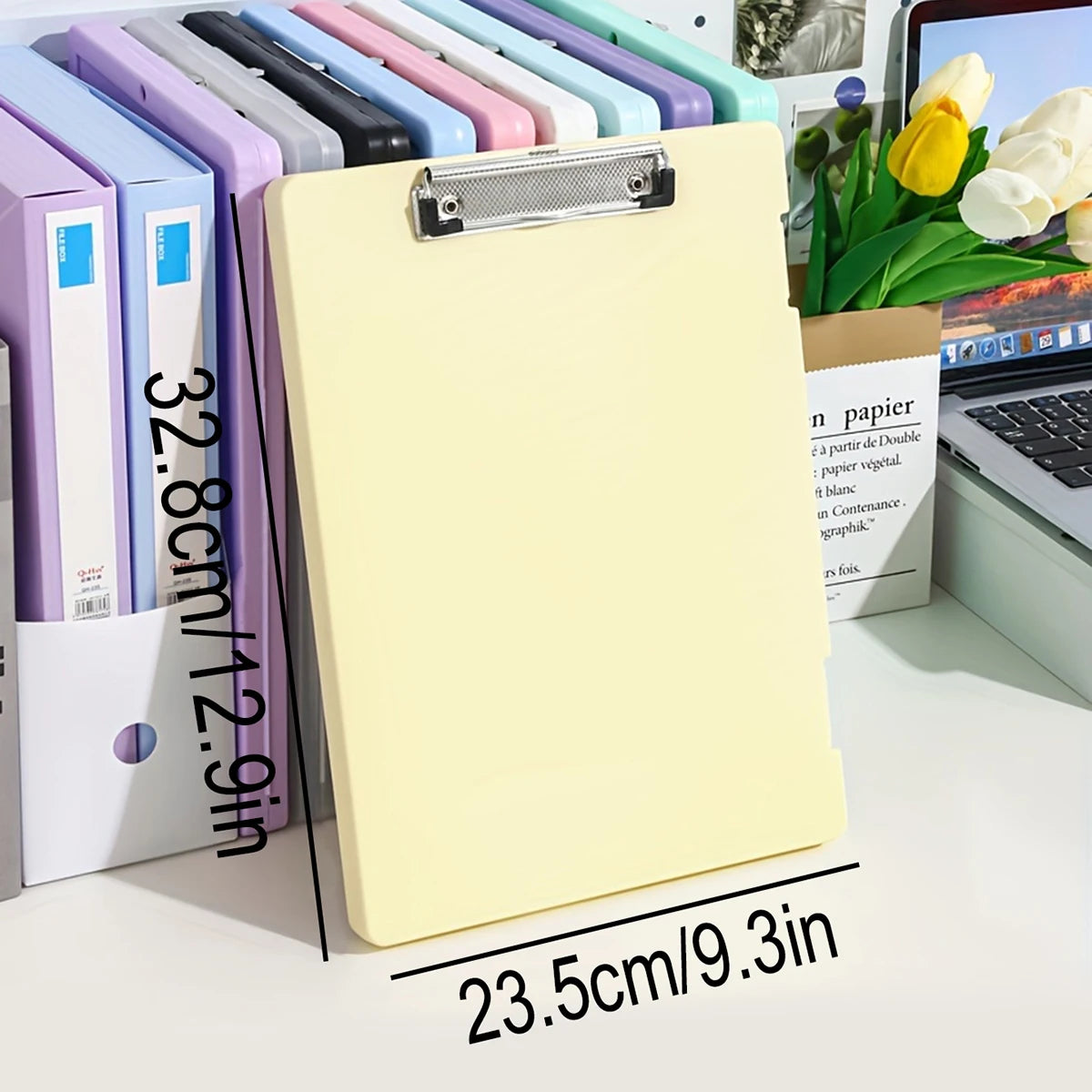 1Pc, A4 writing board file box, 2-in-1 A4 document and photo multifunctional storage box, portable organization tool for office