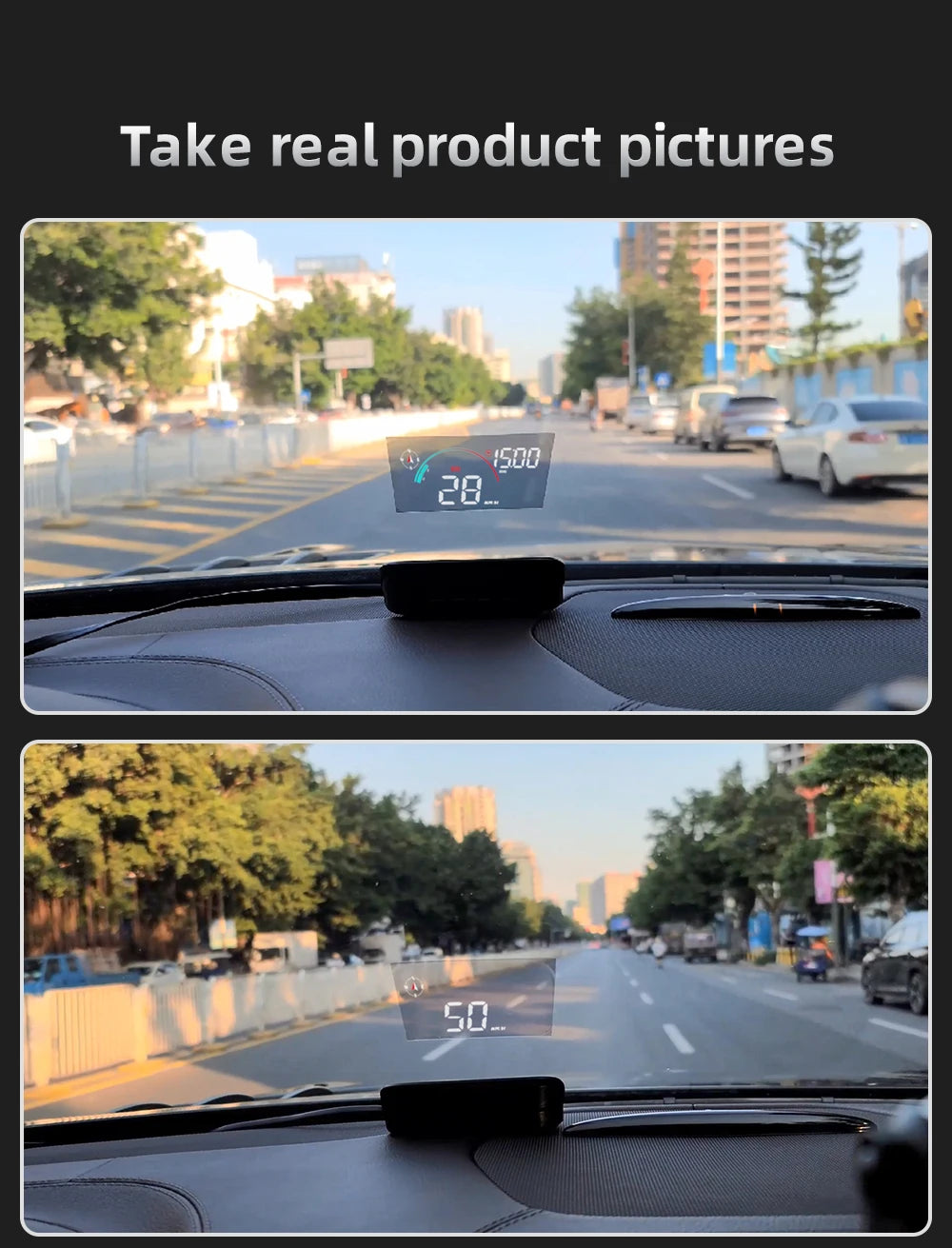 New M22 Car GPS Head-Up Display Speed, RPM (Revolutions Per Minute) in KMH (Kilometers Per Hour) or MPH (Miles Per Hour), HUD GPS Speedometer Projector Screen Dashboard with Odometer and Overspeed Alarm