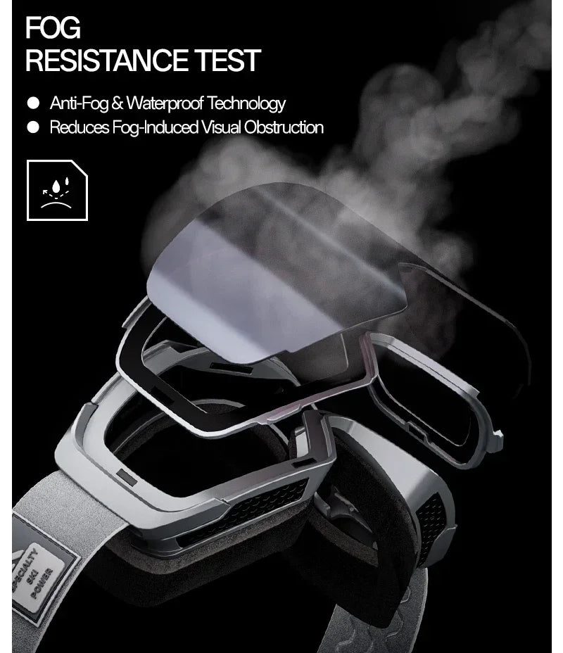 Kapvoe Flip Over Magnetic Snow Goggles Photochromic Ski Men Snowmobile Anti-Fog Snowboard Goggles Women Ski Equipment UV400