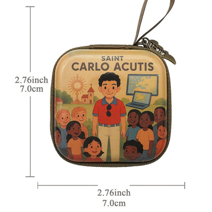 7x7cm, Virgin Mary Jesus Prayer Rosary Bag, Religious Jewelry Storage Box, Articulos Religiosos Catolico