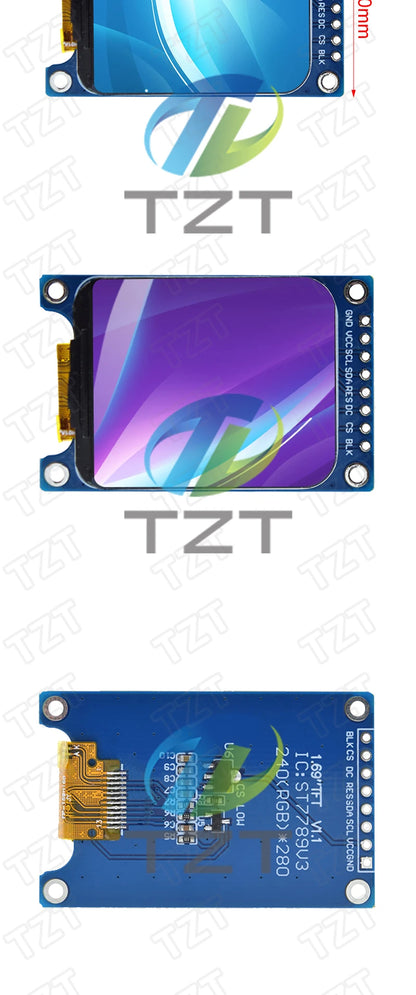 TFT Display, 0.96/1.3/1.44/1.8/2.4/2.8/3.5 Inch TFT Full Color Screen LCD Module, ST7735 ILI9341 Driver Interface SPI for Arduino