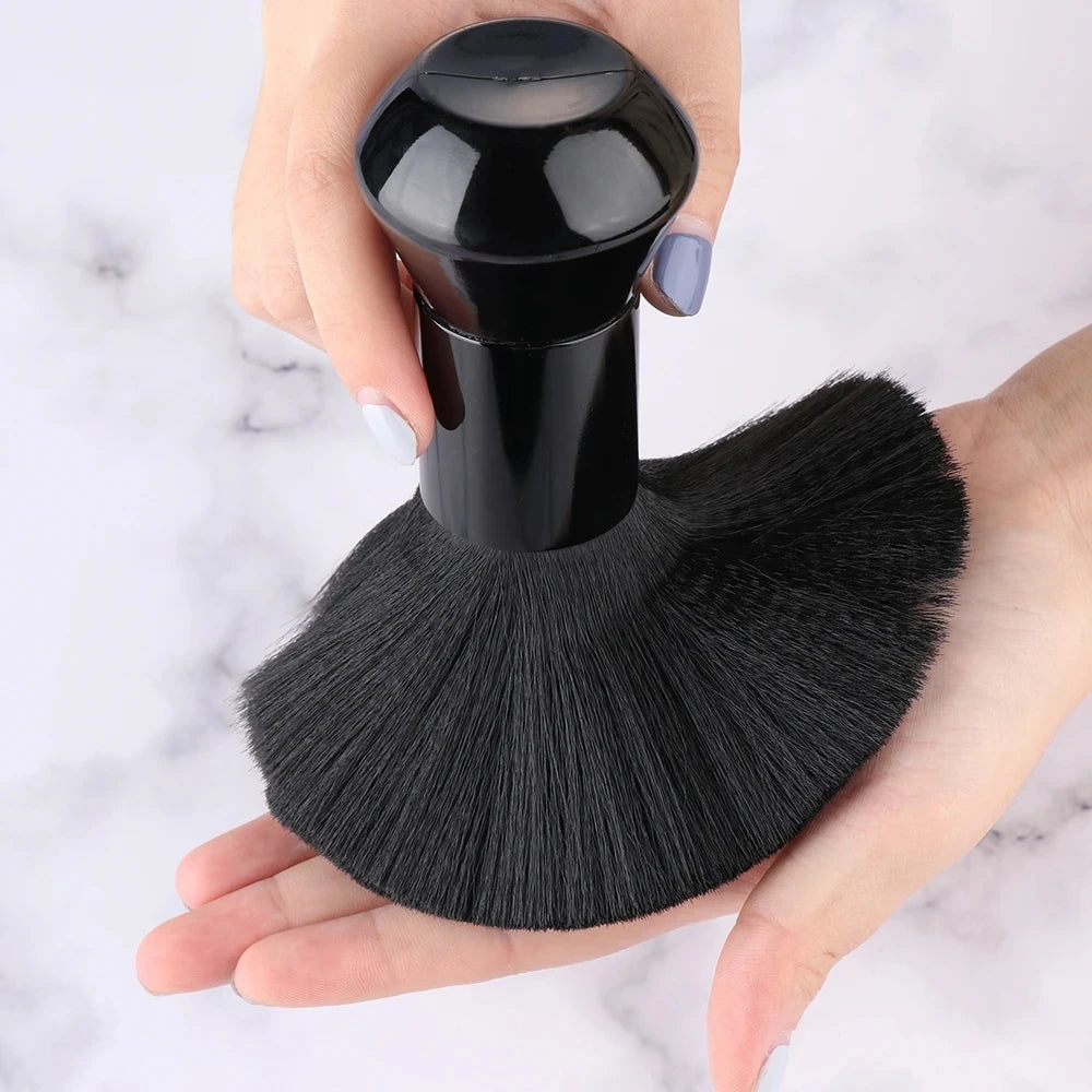 Black Hairdressing Sweeping Neck Hair Cleaning Duster, Hair Cutting Brush for Barbershop Hair Cut, Brush Tools, Barber Accessories